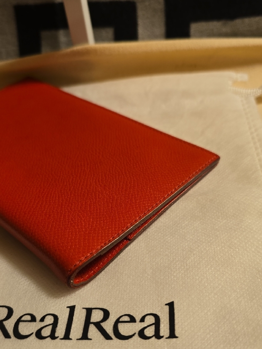 Hermes Orange Leather Card Cover EUC - Picture 3 of 5